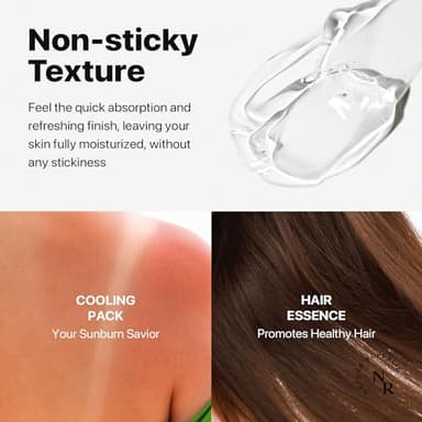 Nature Republic MILD & MOISTURE ALOE VERA WATERY GEL (3 PCS) Quick Hydration & Moisturizing,fast absorbing non-sticky texture,korean skin care for Face,Hair,Sunburn relief, aftershave, all Skin Types - Image 6