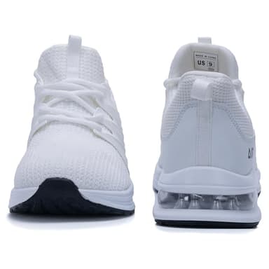 Mens Athletic Walking Shoes Slip On Gym Tennis Fashion Sneakers Lightweight Running Workout Sport Casual Shoe US 10 White - Image 5