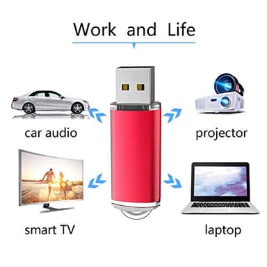 RAOYI 10PCS 16G USB Flash Drive USB 2.0 Memory Stick Thumb Drive Jump Drive Pen Drive-Red - Image 4