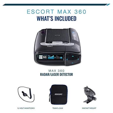 Escort MAX 360 Laser Radar Detector - GPS, Directional Alerts, Dual Antenna Front and Rear, Bluetooth Connectivity, Voice Alerts, OLED Display, Apple CarPlay and Android Auto Compatible - Image 9