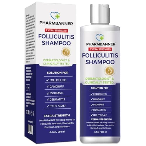 PHARMBANNER Anti-Fungal Shampoo for Folliculitis, Seborrheic Dermatitis, Scalp Psoriasis - Relieves Itchy & Dry Scalp - Image 1