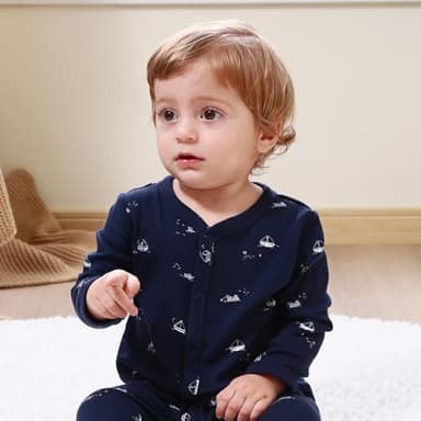 Minicoco Baby Girls Boys Long Sleeve Rompers Infant Toddler Newborn Footless Jumpsuits One-Piece Cotton Outfits (3, Life in Australia, 9-12 Months) - Image 4