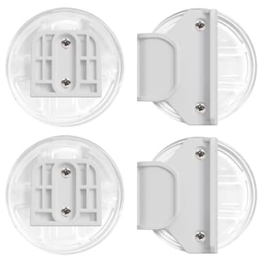 HAMOPY Auto-Lock Retractable Baby Gate Replacement Free-Punch Parts, Original Hardware Set (Including 2 x Latches + 2 x Brackets) Only Fit 55“&71” Auto-Lock Baby Gate(White) - Image 1