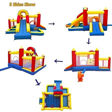 Umbalir Bounce House, Inflatable Bounce House for Kids 3-10, Kids Bounce House with Long Slide, Ball Pit/Pool, Obstacles, Tunnel, Climbing Wall, Bouncy House Indoor & Outdoor Toddler Bouncy Fun - Image 5