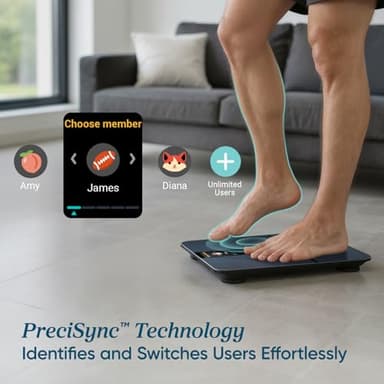 Etekcity Smart Scale for Body Weight Fat, Digital Bathroom Weighing Machine for Accurate BMI Muscle Mass Composition, Home Use Apple Health Compatible Fitness Equipment - Image 7