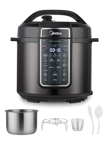 Midea 12-in-1 Electric Pressure Cooker, 6 Quarts, 12 Presets, Multi-Functional Programmable Slow Cooker, Rice Cooker, Steamer, Sauté Pan, Yogurt Maker, and More, Stainless Steel - Image 1