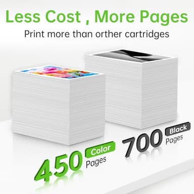 Printer Ink 67XL for HP 67 Ink Cartridges Black/Color Combo Pack Replacement for HP Ink 67 67XL Ink Cartridges with Deskjet 2855e 2755e 2700e 2752e 4155e 4100 Envy 6055e 6000 6455e Printer (2 Pack) - Image 3