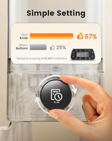 oneisall Automatic Cat Feeders 2 Cat, 20 Cups/5L Cats Auto Feeder, Automatic Cats Food Dispenser for Small Pets Indoor, Timed Pet Feeder for Dry Food - Image 3