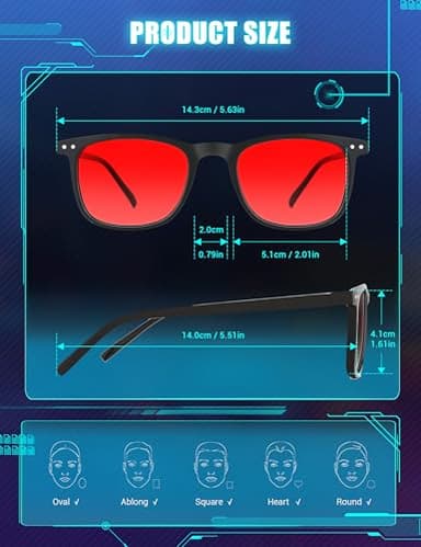 TIJN High Tech Blue Light Glasses Advanced up to 99% Blue Light Blocking Computer Glasses - Screen Fatigue & UV Protection - Image 7