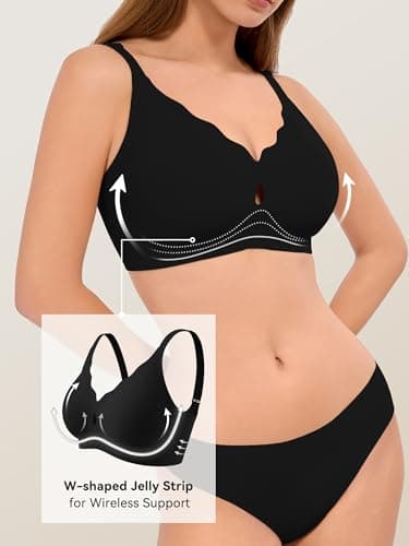 LUCKMEEY Bras for Women No Underwire Wave Push Up Wireless Bra Seamless Bras Full Coverage Bralettes Lift Everyday Bra - Image 4