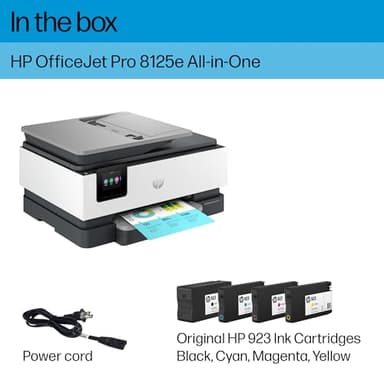 HP OfficeJet Pro 8125e Wireless All-in-One Color Inkjet Printer, Print, scan, Copy, ADF, Duplex Printing Best-for-Home Office, 3 Month Instant Ink Trial Included, AI-Enabled (405T6A) - Image 5