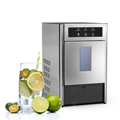 Zyerch Nugget Ice Maker, 44Lbs/24H Countertop Ice Makers, Self-Cleaning Ice Machine with 4.4 Lbs Basket, Auto Water Refill, Chewable Pebble Ice Maker for Home Kitchen Party - Image 1