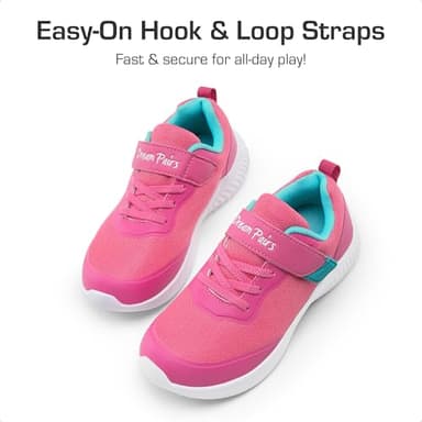 DREAM PAIRS Boys Girls Shoes Kids Tennis EZ-Ons BreezeRunners Running Athletic Walking Sneakers,Size 2 Little Kid,Fuchsia,Contact-K - Image 3