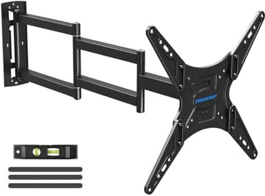 MOUNTUP Long Arm TV Wall Mount for Most 26-65 Inch TVs, Corner TV Mounts with 37.4 Inch Extension Arm, Smooth Swivel Tilt Single Stud Full Motion Bracket Max VESA 400x400mm, Holds to 77 lbs, MU0047 - Image 1
