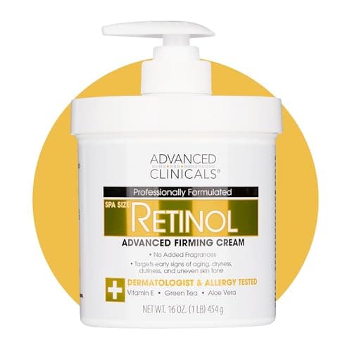 Advanced Clinicals Retinol Body Lotion & Face Moisturizer | Visible Anti Aging Skin Care Retinol Body Cream For Women & Men Targets Look Of Fine Lines, Wrinkles, & Crepe Looking Dry Skin, 16 Ounce - Image 1