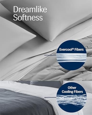 REST® Evercool® Cooling Comforter, King/Cali King, Blanket for Hot Sleepers, All Season Bedding for Night Sweats, Breathable Lightweight Duvet, 106x90 Inches, Cool Gray - Image 4