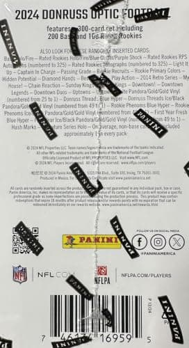 2024 Donruss OPTIC Football Series Blaster Box with 3 EXCLUSIVE Rated Rookies Purple Shock Cards and Chance for Jayden Daniels Rookies, Ultra Rare Downtown Inserts, Autographs and Memorabilia Cards - Image 5