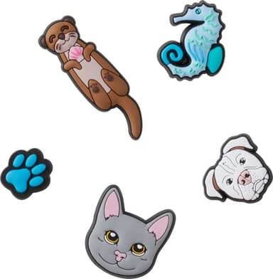 Crocs unisex adult Jibbitz 5-pack Animal | Jibbitz Shoe Charms, Animal Mix, Small US - Image 1