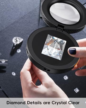 Coin Magnifying Glass, Portable Handheld Magnifying Glass with 3 Levels of Adjustable Light, Coin Magnifier with Light for Seniors Reading, Jewelry, Exploring, Inspection - Image 9