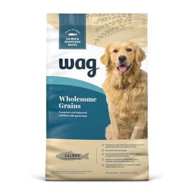 Amazon Brand - Wag Wholesome Grains Dry Dog Food with Salmon and Brown Rice, 30 lb Bag (Pack of 1) - Image 1