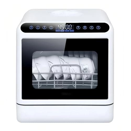 Dishwasher Tabletop Dishwasher Portable Small Fully Automatic 4 Washing Modes and Drying Function Can be connected to the faucet and manually filled with water - Image 1