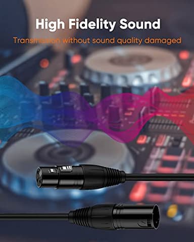 CableCreation XLR Cable, 30FT XLR Male to Female 3PIN Balanced Professional Microphone Cable for Recording Applications,Mixers,Speaker Systems, and Other XLR Audio Equipments.Black - Image 5