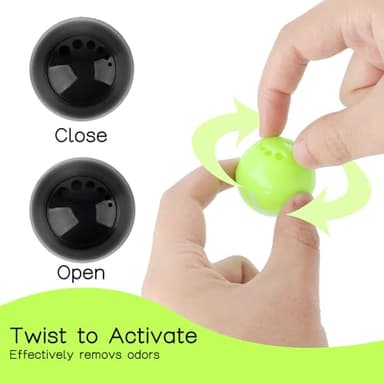 TIESTRA Shoe Deodorizer Balls (6 Pack) – Odor Eaters for Sneaker | Long-Lasting Odor Eliminator Air Freshener for Closet, Locker, Gym Bag, Drawer & Small Spaces | Cologne | Tricolor - Image 4