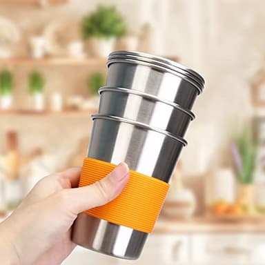 Rommeka Stainless Steel Kids Cups, 5 Pack Colorful Drinking Tumbler Sippy Cup with Silicone Lids and Straws Metal Mugs for Toddlers, Children and Adults - 12oz - Image 7