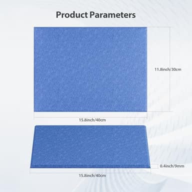 Amantech 12 Pack Acoustic Panels Self Adhesive Sound Proof Foam, High Density Sound Acoustic Panel, 16X12X0.4 Inch 4:3 Rectangle Panels in Home, Office, Reccording Room, Studio,and more(Sky Blue) - Image 6