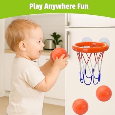 MARPPY Bath Toys - Bathtub Basketball Hoop for Kids Toddlers - Mold Free Bath Toys with Suction Cup & 3 No Hole Balls - Shower and Bathtub Toys for Toddlers - Boys Girls - Image 5