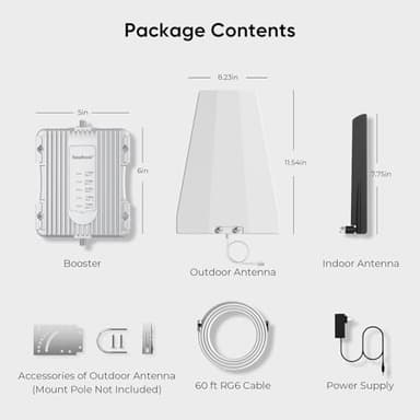 Amazboost Cell Phone Booster for Home, Cell Phone Signal Booster Kit, All U.S. Carriers -Compatible with Verizon, AT&T, T-Mobile, Sprint & More-5G 4G LTE 3G FCC Approved - Image 6