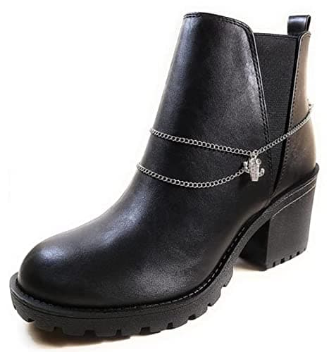 Cactus Boot Jewelry Charm Bracelet Half Drape Chain Adjustable Size 15 Inch Plated Silver Weatherproof - Image 1