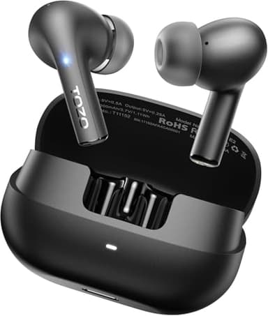 TOZO E2 Wireless Earbuds 10mm Drivers with Powerful Bass, App Customize 32 EQs, with 2 Mics AI Call Noise Cancellation, 30H Playtime, Bluetooth 5.3 Ear Buds, Comfort Fit in-Ear Headphones - Image 9
