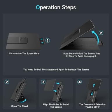 Laptop Screen Extender Portable Monitor, Dual 16.1" 1080P FHD Frameless Screen, Detachable Monitor Extender for Laptop, Fit for 13-17" Laptops, Compatiable with Windows/Mac/Chrome/Android (N2-16.1") - Image 4