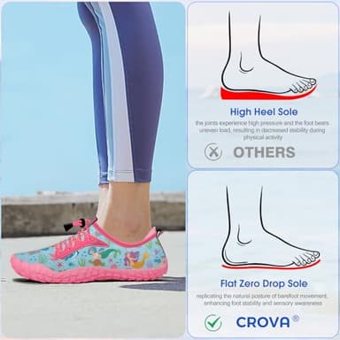Built-in Heel Grips Water Shoes for Kids Girls Boys Hiking Shoes Wide Barefoot Swim Beach Pools Aqua Socks Slip-On Quick Dry Lightweight for Big Little Kids Toddler - Image 7