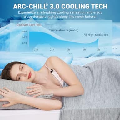 Elegear Revolutionary Cooling Blanket King Absorbs Heat to Keep Body Cool for Night Sweats, Arc-Chill3.0 Cool Fiber Q-Max>0.5 for Hot Sleepers, Lightweight Summer Cold Blankets for Sleeping 108" x 90" - Image 2