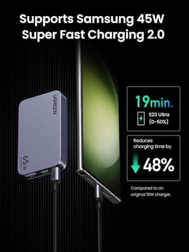 UGREEN Nexode Pro 65W GaN USB C Slim Wall Charger, 3-Port Compact Fast PPS Charger for iPhone 17/16/15 Series, MacBook Air, iPad Pro, Galaxy S25/S24, Pixel 10/9, Steam Deck - Image 5