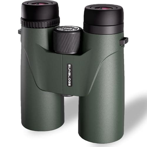 Binoculars for Adults High Powered, 12x42 HD Super Bright BAK4 Prism Waterproof Binoculars with Low Light Vision for Bird Watching Hiking Hunting Outdoor Travel Road Trip Stargazing Cruise (Green) - Image 1