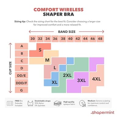 SHAPERMINT Bras for Women - Bras for Women no Underwire, Bralettes for Women with Support, Wireless Plus Size Bra - Image 3