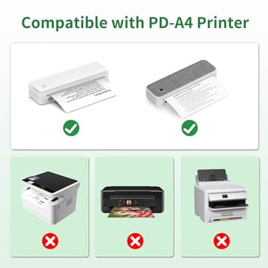 Gloryang Thermal Printer Paper 8.5 x 11 Inch US Letter Size, Quick-Dry Fan-Folded Thermal Paper, Advanced Thermal Printing, Compatible with Gloryang&JADENS PD-A4 Portable Printer, 200 Sheets - Image 2