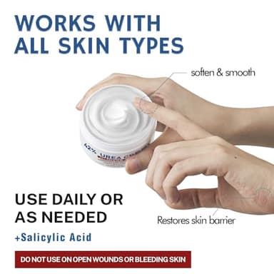OUKEYA Urea Cream 42% plus Salicylic Acid 2% Net 5.29 Oz for Dry Cracked Feet,Heels,Knees,Elbows,Hands Repair Treatment Moisturizes and Removes Corns,Calluses,Dead Skin,and Softens Toenails - Image 7