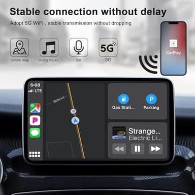 Wireless CarPlay Adapter, Converts Wired to Carplay Wireless Adapter for iPhone, Plug and Play-Seamless Fast Response Stable Bluetooth Connection CarPlay for Apple iPhone iOS 10+ and Cars (0.9*2.34″) - Image 4