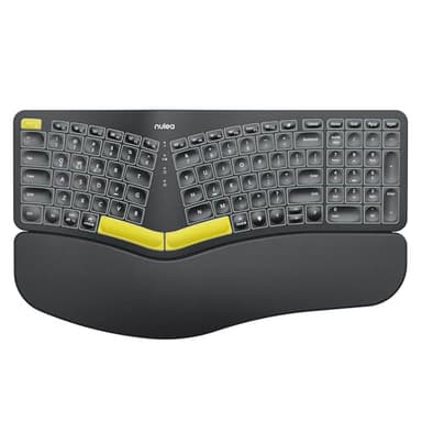 Nulea Wireless Ergonomic Keyboard, Split Keyboard with Wrist Rest, USB-C Charging, 7-Color Backlight, Natural Typing, Bluetooth and USB Connectivity, Compatible with Windows/Mac - Image 1