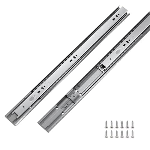 LONTAN 10 Pairs Soft Close Drawer Slides 20in SL4502S3-20 Ball Bearing Full Extension Dresser Drawer Glides Side Mount Heavy Duty Cabinet Rails 100lb Capacity - Image 1