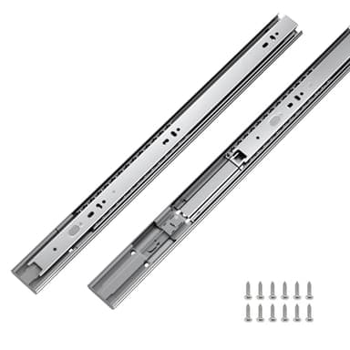 LONTAN 10 Pairs Soft Close Drawer Slides 20in SL4502S3-20 Ball Bearing Full Extension Dresser Drawer Glides Side Mount Heavy Duty Cabinet Rails 100lb Capacity - Image 1
