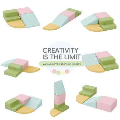 TOLEAD Large Baby Climbing Blocks 4pcs Climbing Toys for Toddlers - Ultra High Density Soft Foam Play Gym Equipment Easy Wash for Indoor Nursery - Image 2