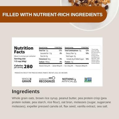 Erin Baker's Homestyle Granola Cereal with Ancient Grains, Endurance Crunch - Made from Natural Ingredients, Source of Plant-Based Protein - Vegan Friendly, Non-GMO, 160oz Bag, 1-Pack - Image 2