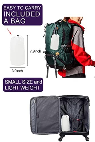 LOMON Womens Lightweight Waterproof Rain Jacket Active Outdoor Hooded Raincoat with Pockets White XXL - Image 7