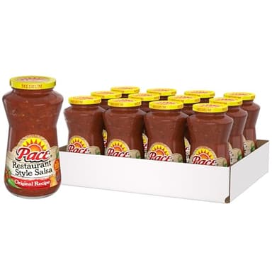 Pace Salsa, Restaurant Style, Original Recipe, Medium Salsa, 16 oz Jar (Pack of 12) - Image 1