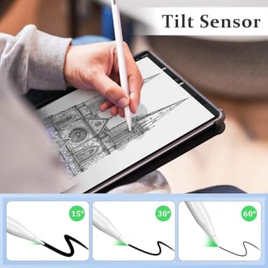 Stylus Pen for iPad Pencil 10th Generation, 2X Fast Charge Apple Pencil with Tilt Sensitivity & Palm Rejection, Compatible with 2018-2025 iPad 6-11th, Pro 12.9/11/13"/ M4, Air 3/4/5/M2/M3, Mini 5/6 - Image 7
